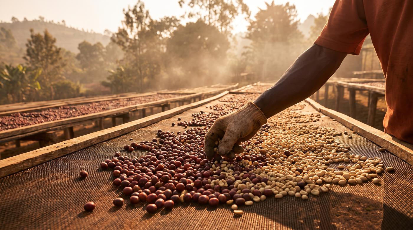 Natural, lavado, fermentação: como o pós-colheita molda o sabor